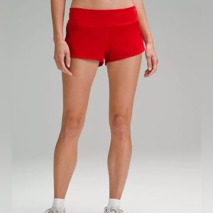 Lululemon Dark Red Speed Up Shorts